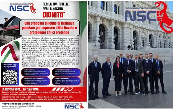 NUOVO SINDACATO CARABINIERI - Invito alla sinergia Istituzionale - Collaborazione per la Legge di Iniziativa Popolare